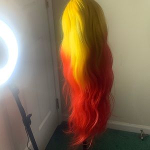 Ombré human hair lace front wig